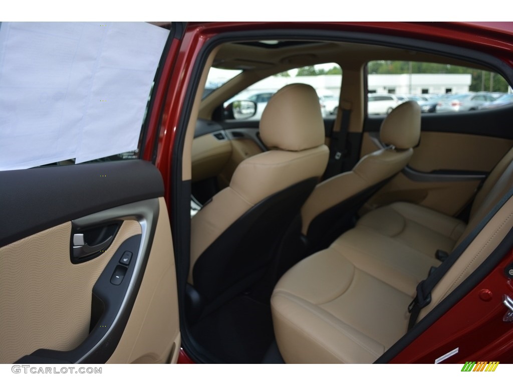 2012 Elantra Limited - Red Allure / Beige photo #12