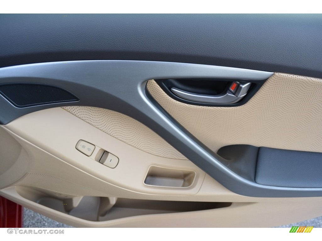 2012 Elantra Limited - Red Allure / Beige photo #15