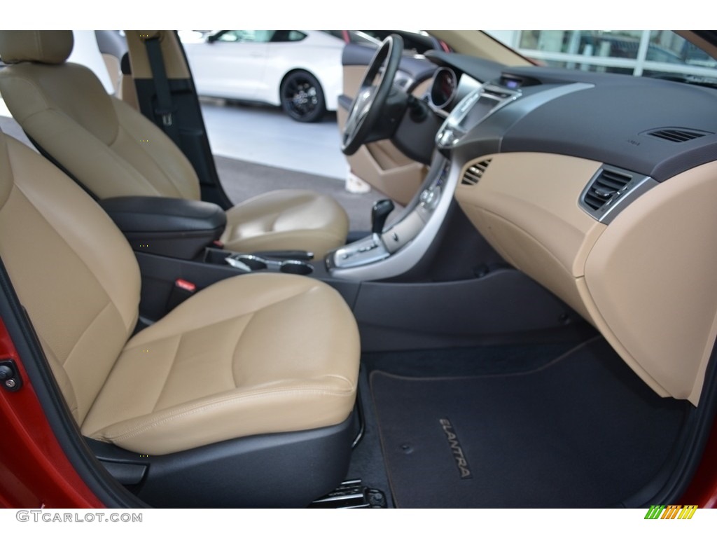 2012 Elantra Limited - Red Allure / Beige photo #16