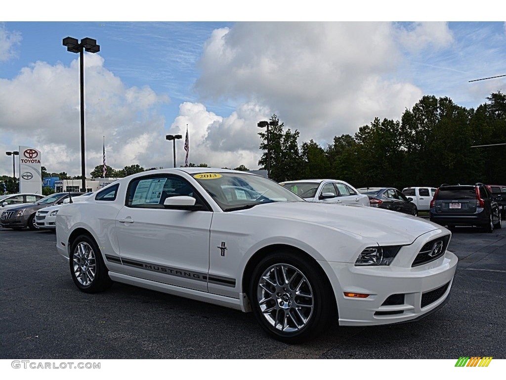 2013 Mustang V6 Premium Coupe - Performance White / Saddle photo #1