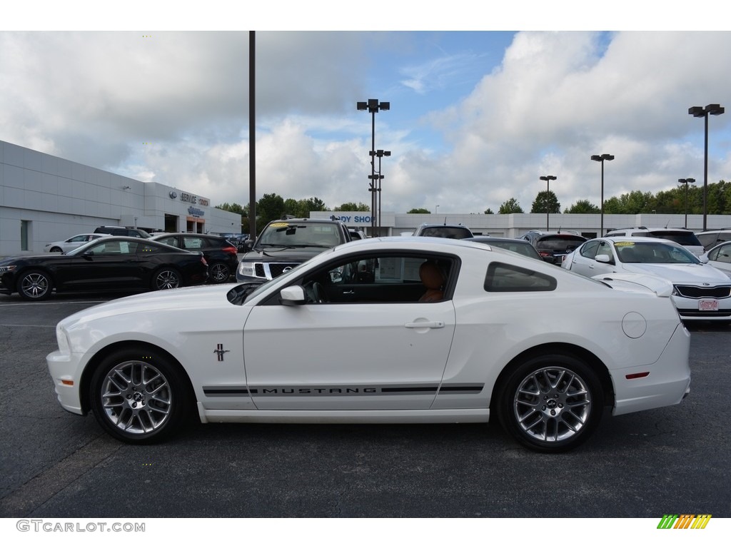 2013 Mustang V6 Premium Coupe - Performance White / Saddle photo #6