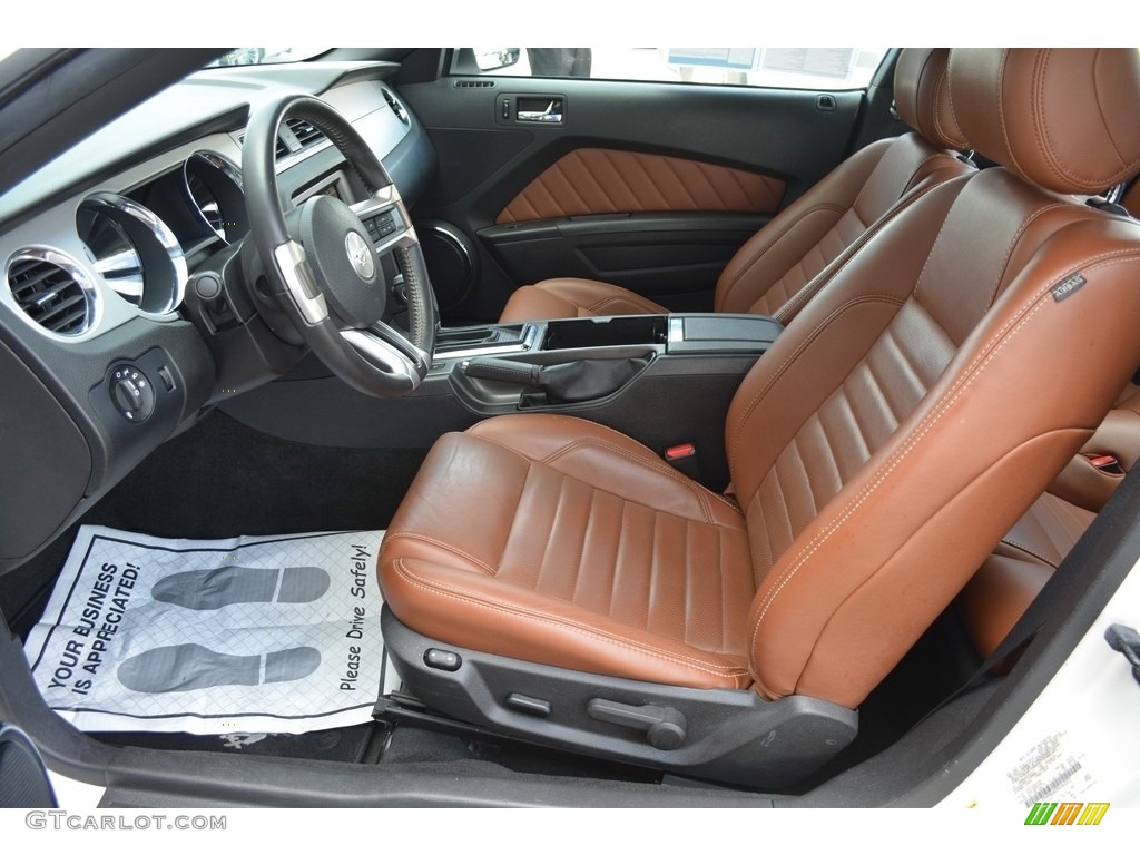 2013 Mustang V6 Premium Coupe - Performance White / Saddle photo #9