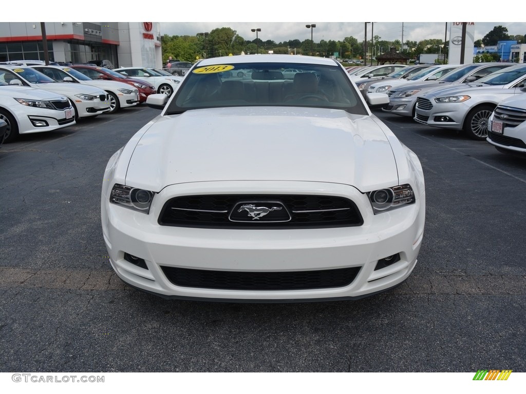 2013 Mustang V6 Premium Coupe - Performance White / Saddle photo #24