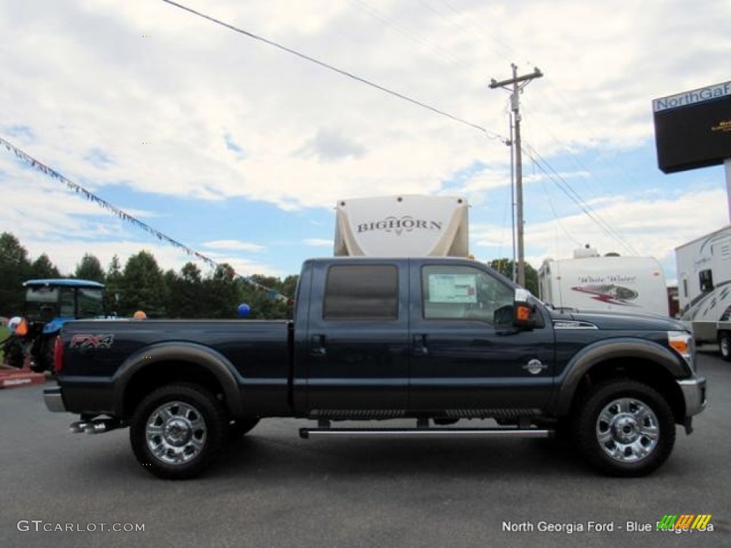 2016 F250 Super Duty Lariat Crew Cab 4x4 - Blue Jeans Metallic / Black photo #6