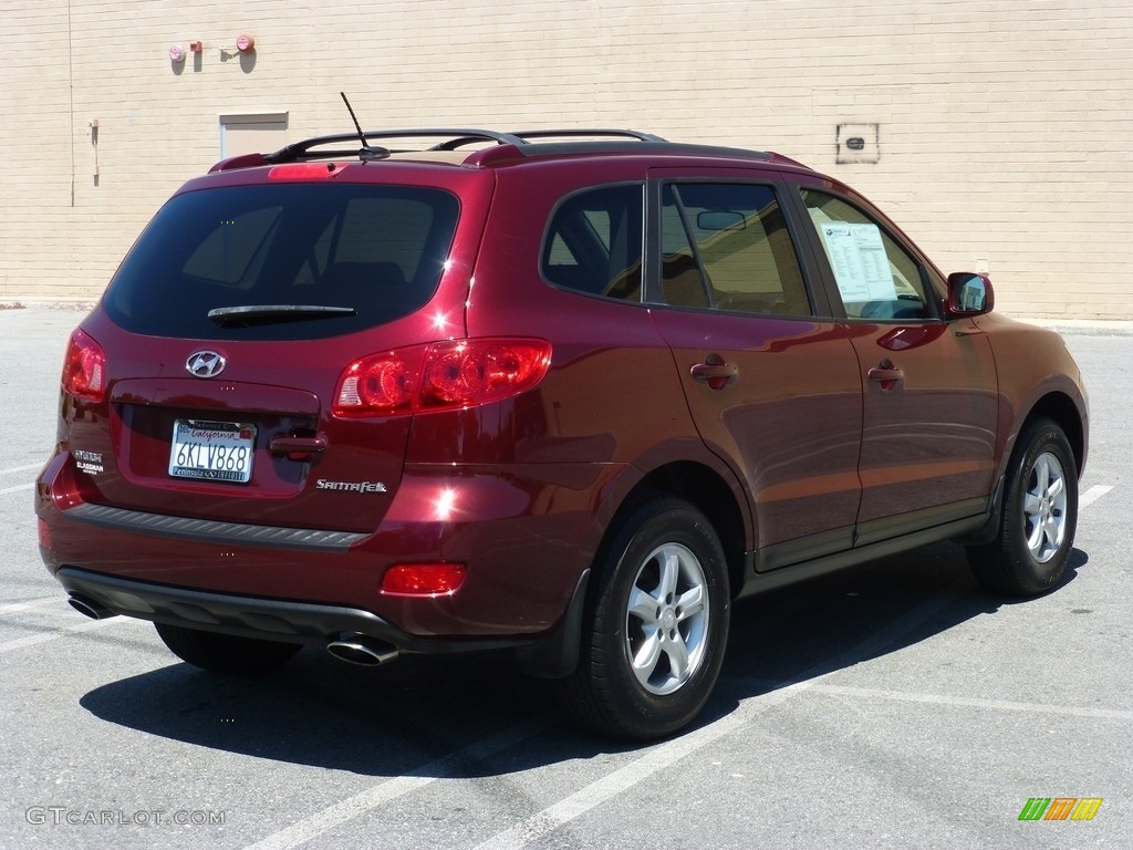 2007 Santa Fe GLS - Dark Cherry Red / Beige photo #5