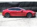 Red Multi-Coat 2014 Tesla Model S P85D Performance Exterior