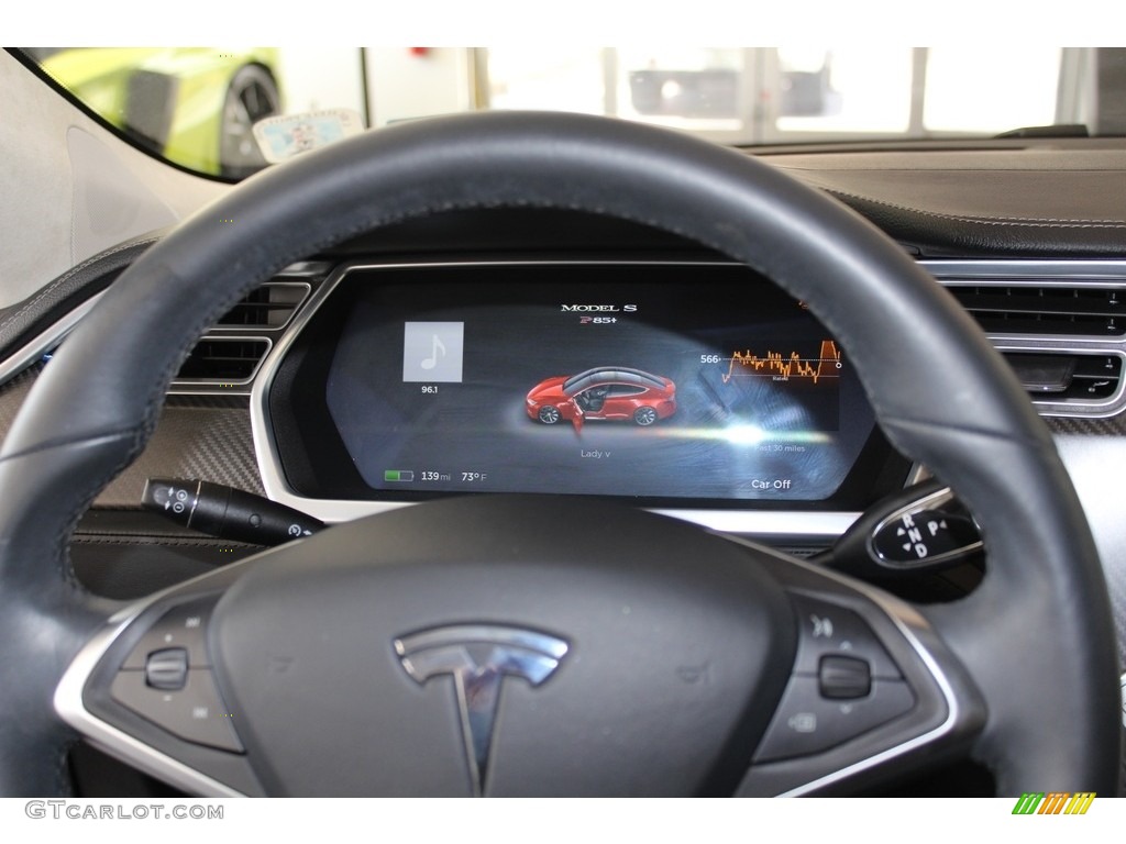 2014 Model S P85D Performance - Red Multi-Coat / Black photo #16