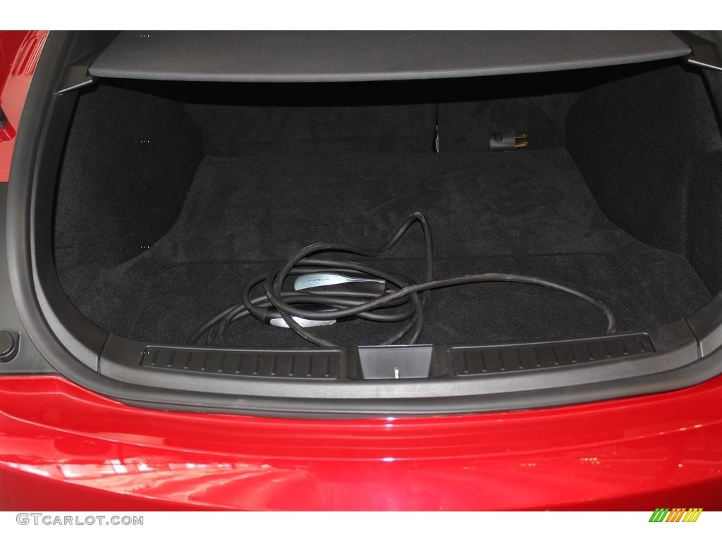 2014 Model S P85D Performance - Red Multi-Coat / Black photo #21