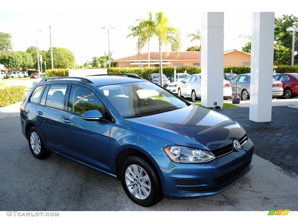 Silk Blue Metallic 2016 Volkswagen Golf SportWagen 1.8T S Exterior Photo #115002001