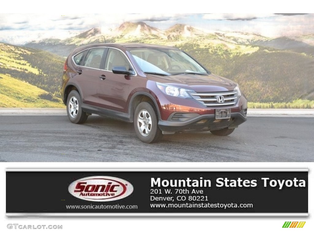 2012 CR-V LX 4WD - Basque Red Pearl II / Gray photo #1