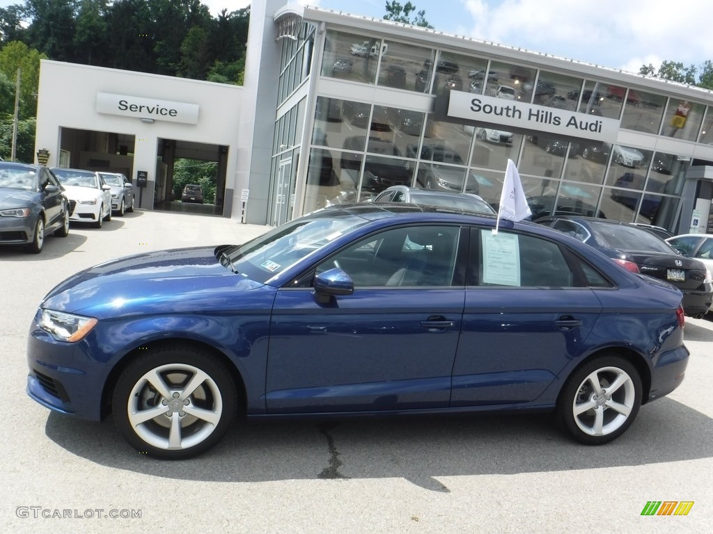 2016 A3 2.0 Premium quattro - Scuba Blue Metallic / Black photo #2