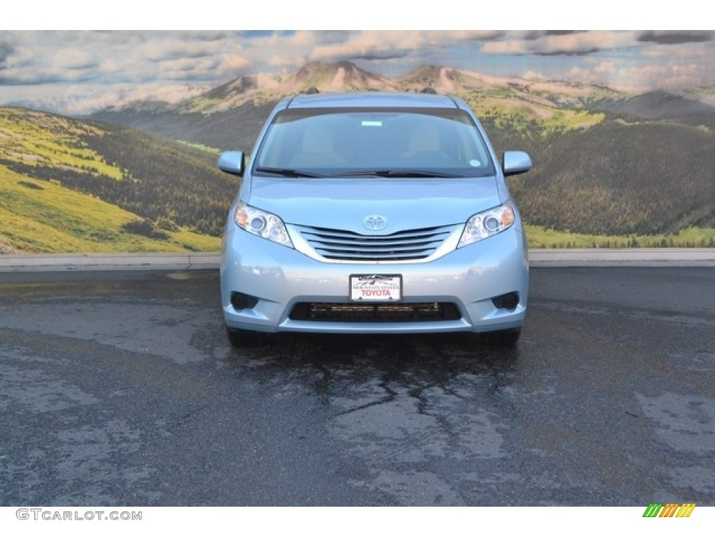 2016 Sienna LE AWD - Sky Blue Pearl / Dark Bisque photo #2