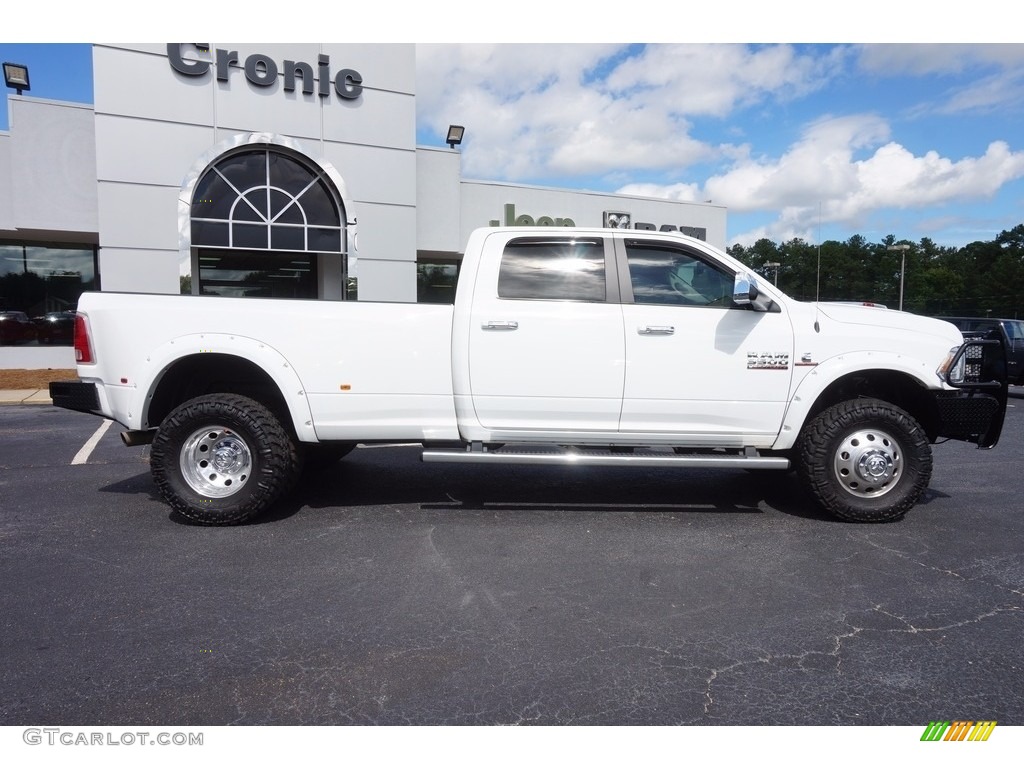 2014 3500 Laramie Crew Cab 4x4 Dually - Bright White / Canyon Brown/Light Frost Beige photo #8