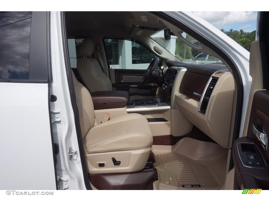 2014 3500 Laramie Crew Cab 4x4 Dually - Bright White / Canyon Brown/Light Frost Beige photo #20