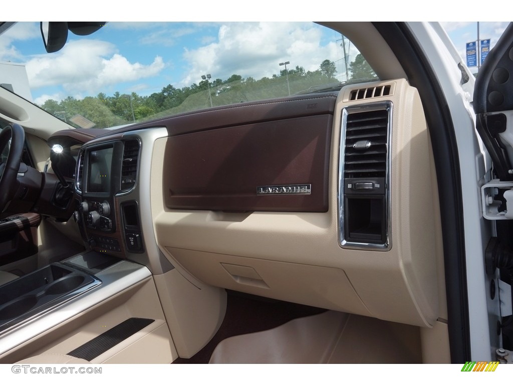 2014 3500 Laramie Crew Cab 4x4 Dually - Bright White / Canyon Brown/Light Frost Beige photo #21
