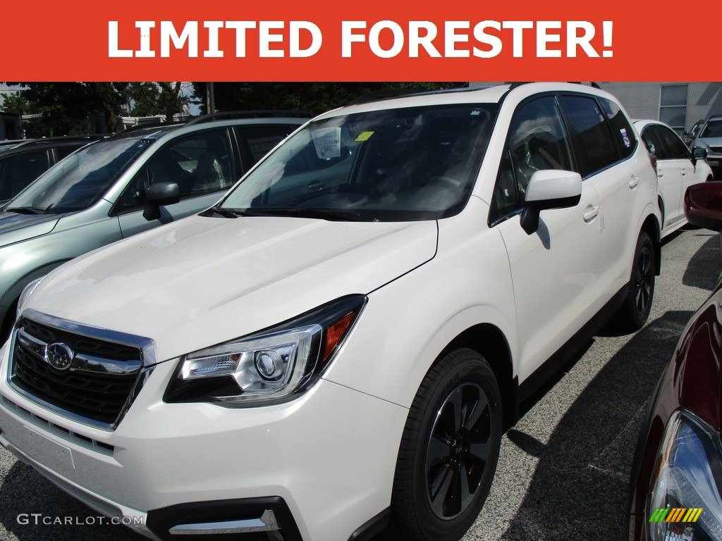 2017 Forester 2.5i Limited - Crystal White Pearl / Gray photo #1