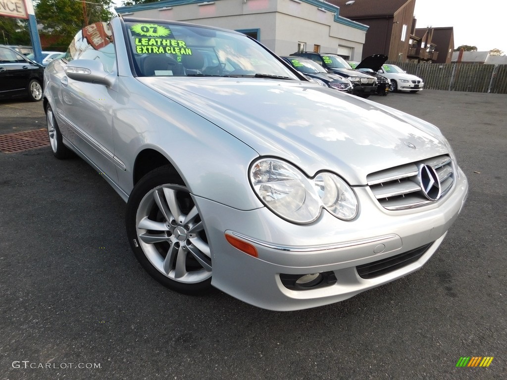 2007 CLK 350 Cabriolet - Iridium Silver Metallic / Black photo #2