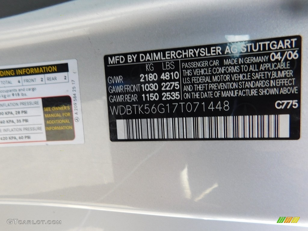 2007 CLK 350 Cabriolet - Iridium Silver Metallic / Black photo #28