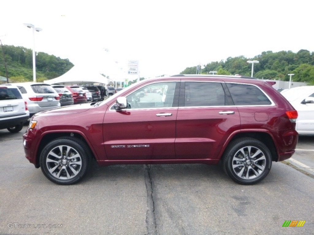 Velvet Red Pearl 2017 Jeep Grand Cherokee Overland 4x4 Exterior Photo #115029424