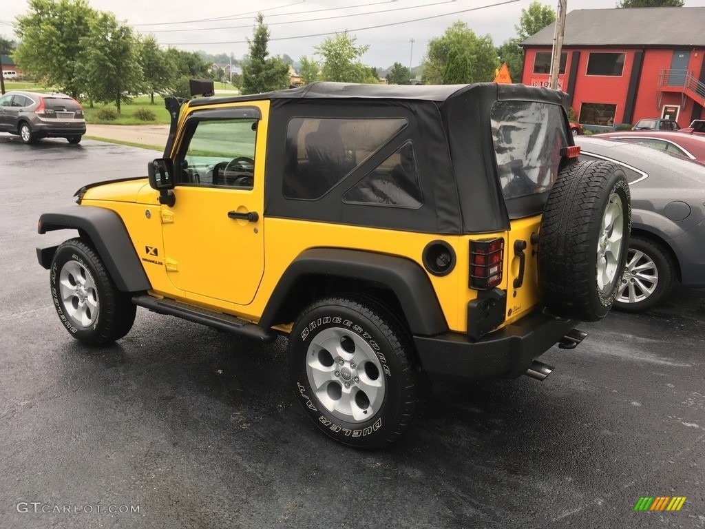 2009 Wrangler X 4x4 - Detonator Yellow / Dark Slate Gray/Medium Slate Gray photo #2
