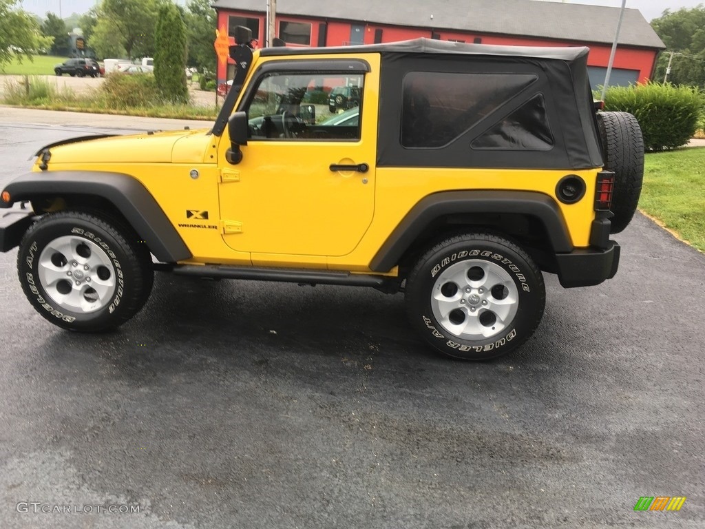 2009 Wrangler X 4x4 - Detonator Yellow / Dark Slate Gray/Medium Slate Gray photo #3