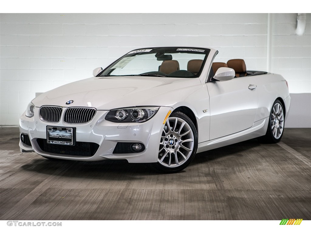 2013 3 Series 328i Convertible - Mineral White Metallic / Saddle Brown photo #14