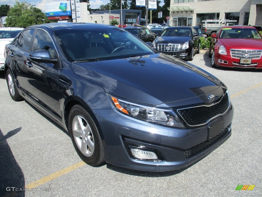 2015 Optima LX - Smokey Blue Metallic / Gray photo #4