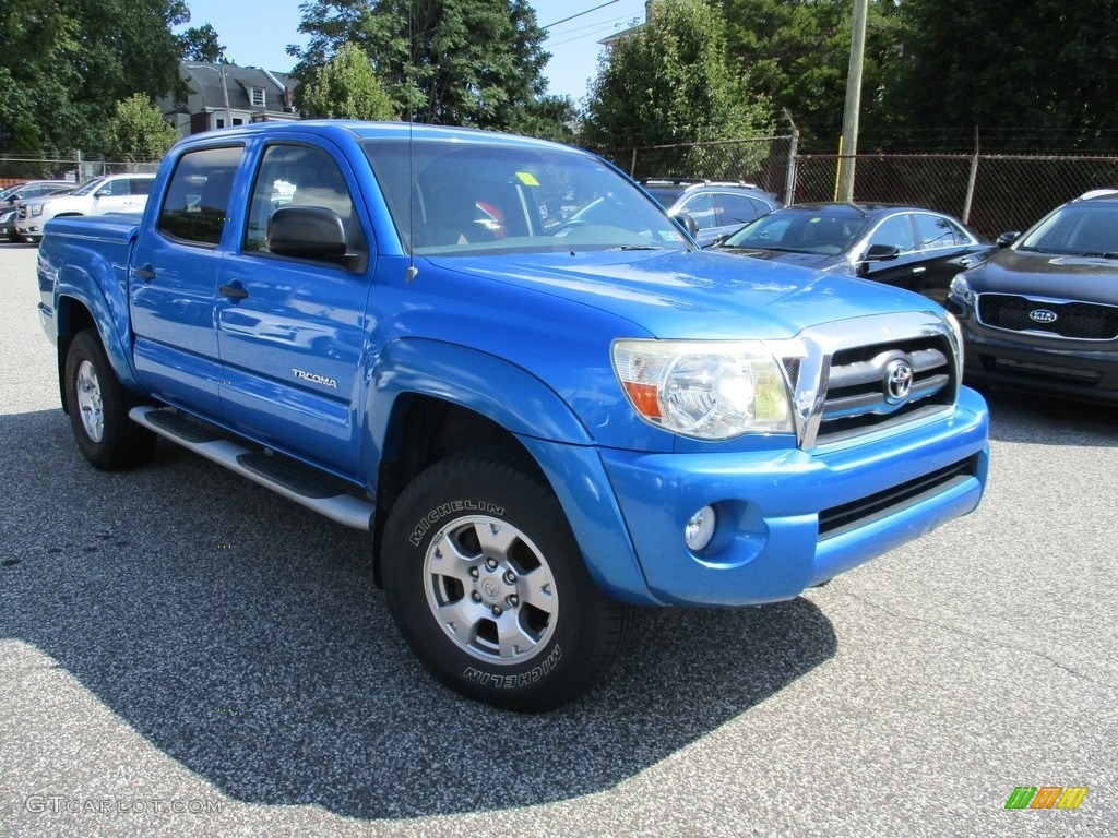 2005 Tacoma V6 TRD Double Cab 4x4 - Speedway Blue / Graphite Gray photo #4