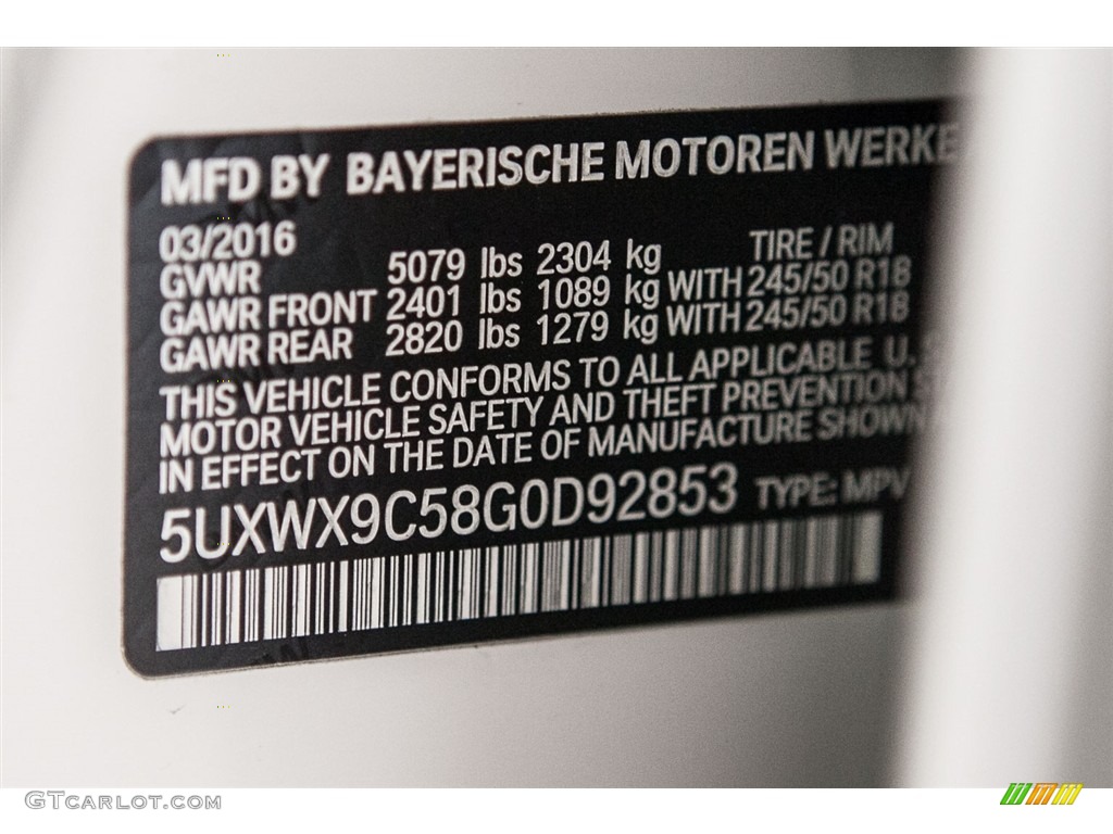 2016 X3 xDrive28i - Mineral White Metallic / Oyster photo #7
