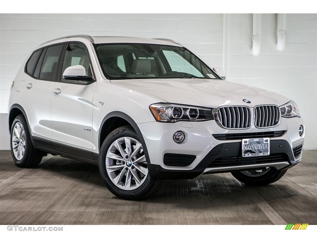 2016 X3 xDrive28i - Mineral White Metallic / Oyster photo #12