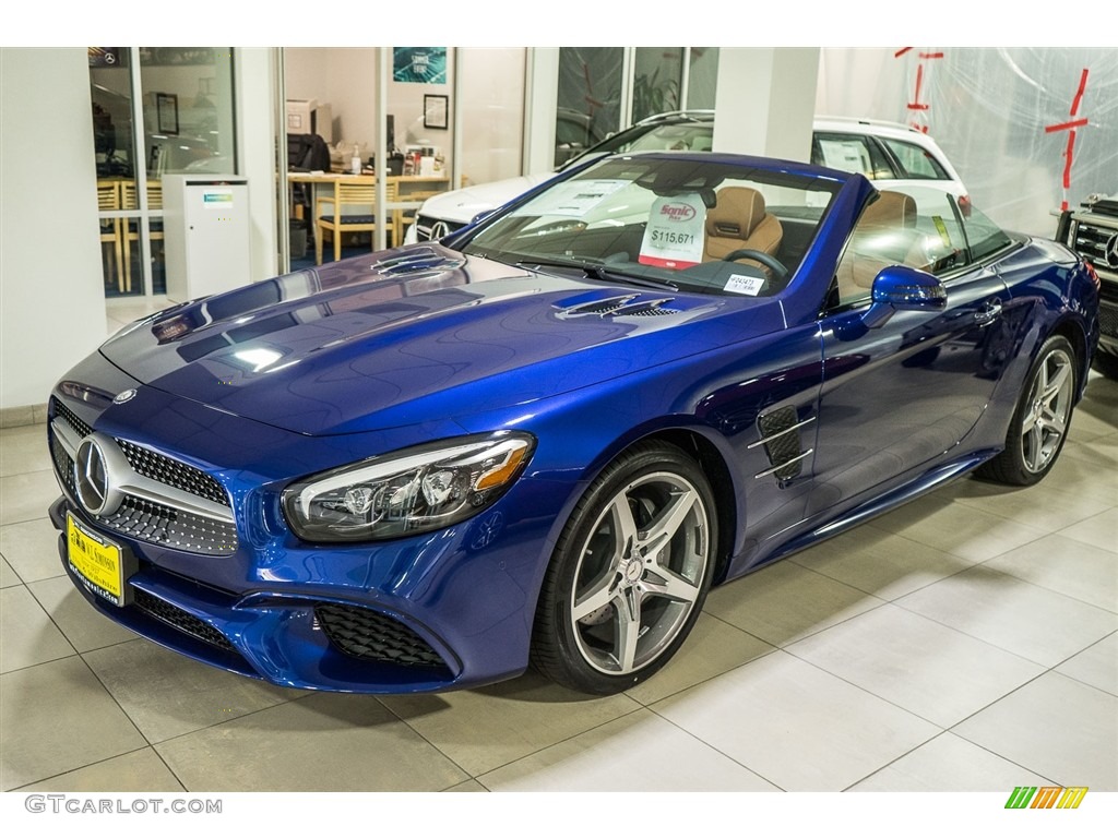 Brilliant Blue Metallic 2017 Mercedes-Benz SL 550 Roadster Exterior Photo #115035436