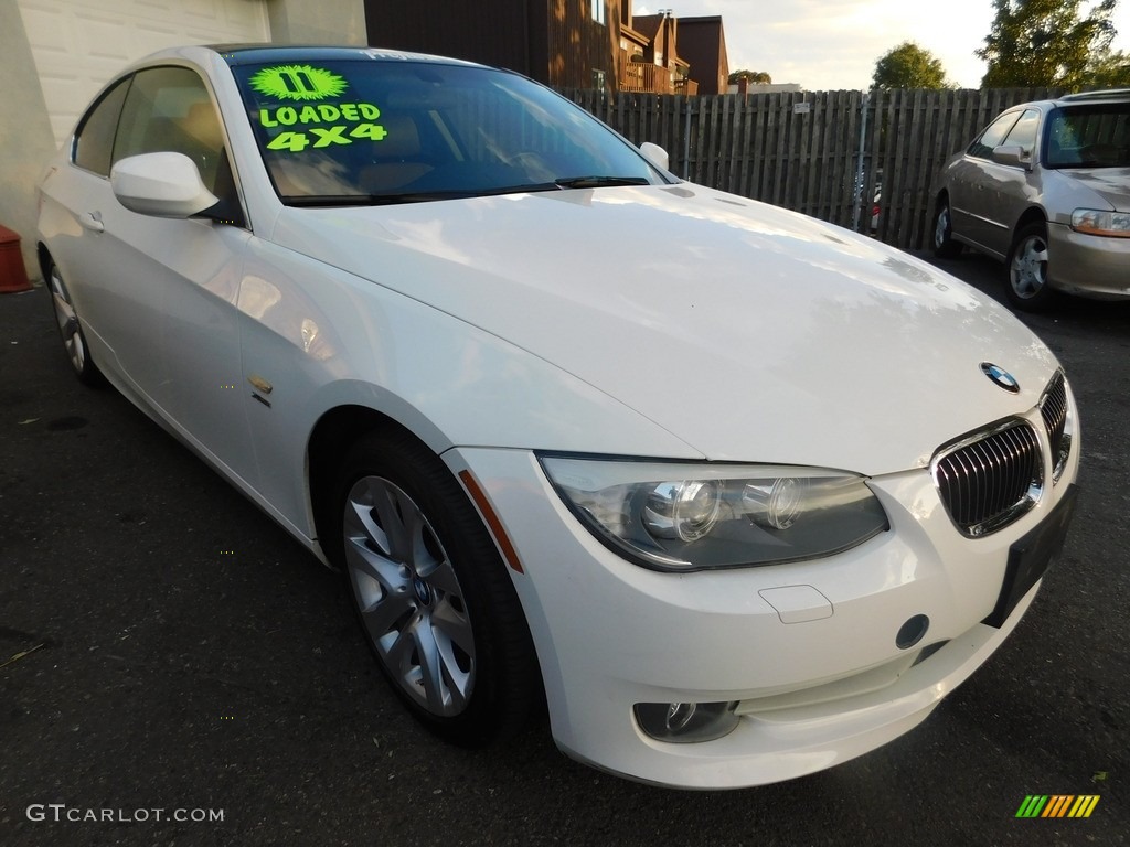 2011 3 Series 328i xDrive Coupe - Alpine White / Saddle Brown Dakota Leather photo #2