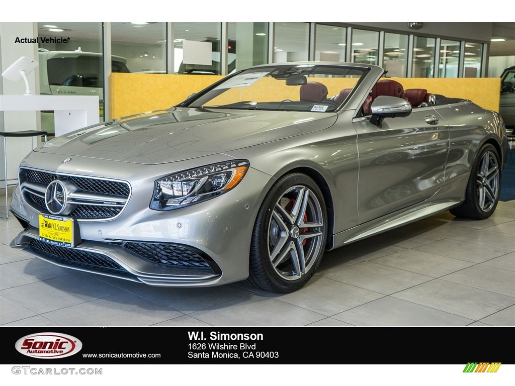2017 S 63 AMG 4Matic Cabriolet - AMG Alubeam Silver / designo Bengal Red/Black photo #1