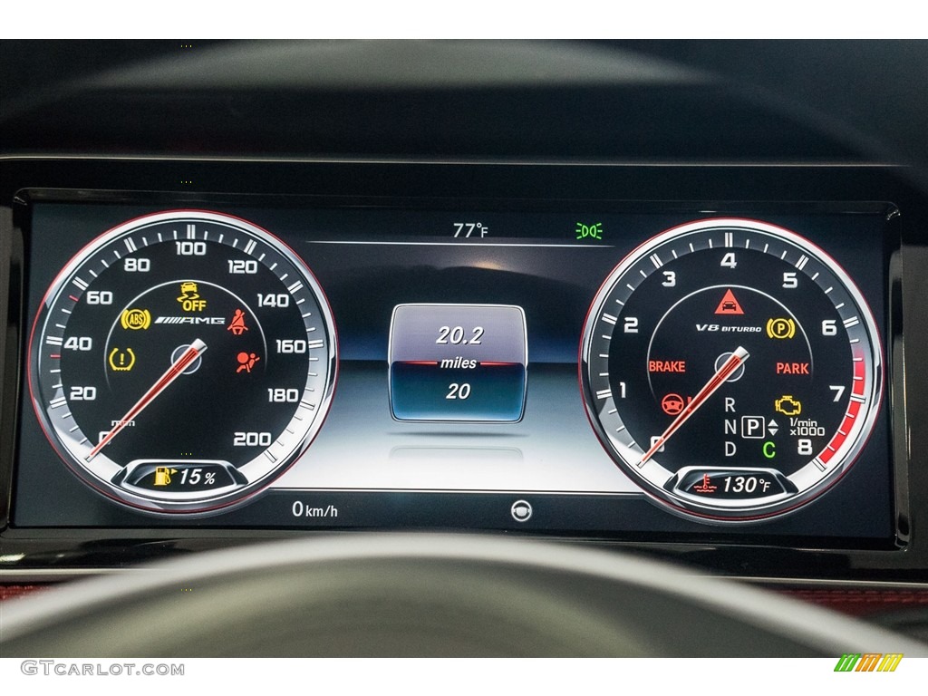 2017 Mercedes-Benz S 63 AMG 4Matic Cabriolet Gauges Photo #115036464