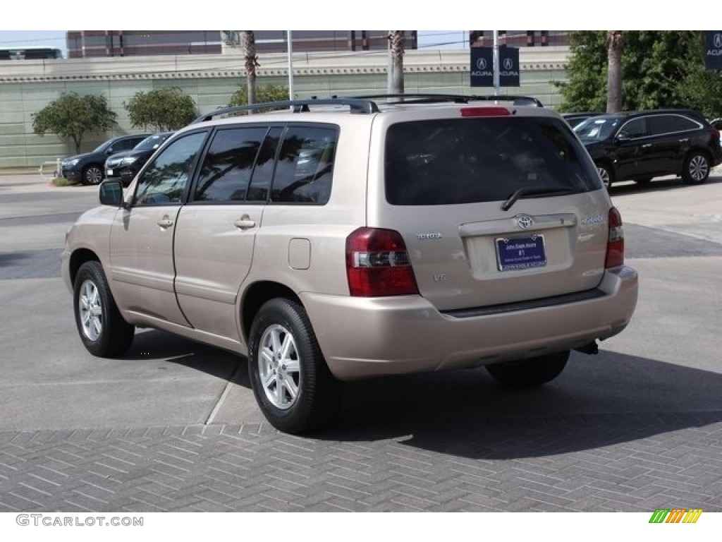 2004 Highlander V6 - Vintage Gold Metallic / Ivory photo #5