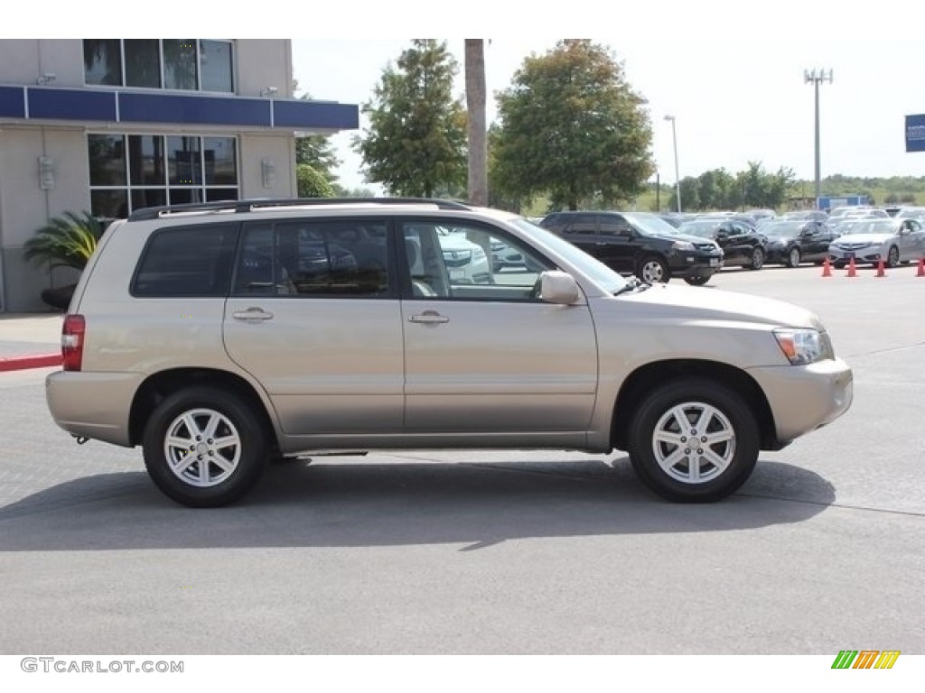 2004 Highlander V6 - Vintage Gold Metallic / Ivory photo #8