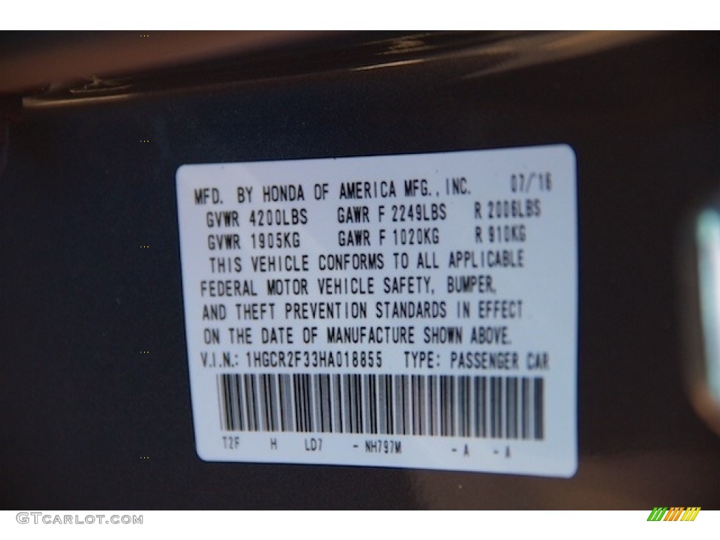 2017 Accord LX Sedan - Modern Steel Metallic / Black photo #16