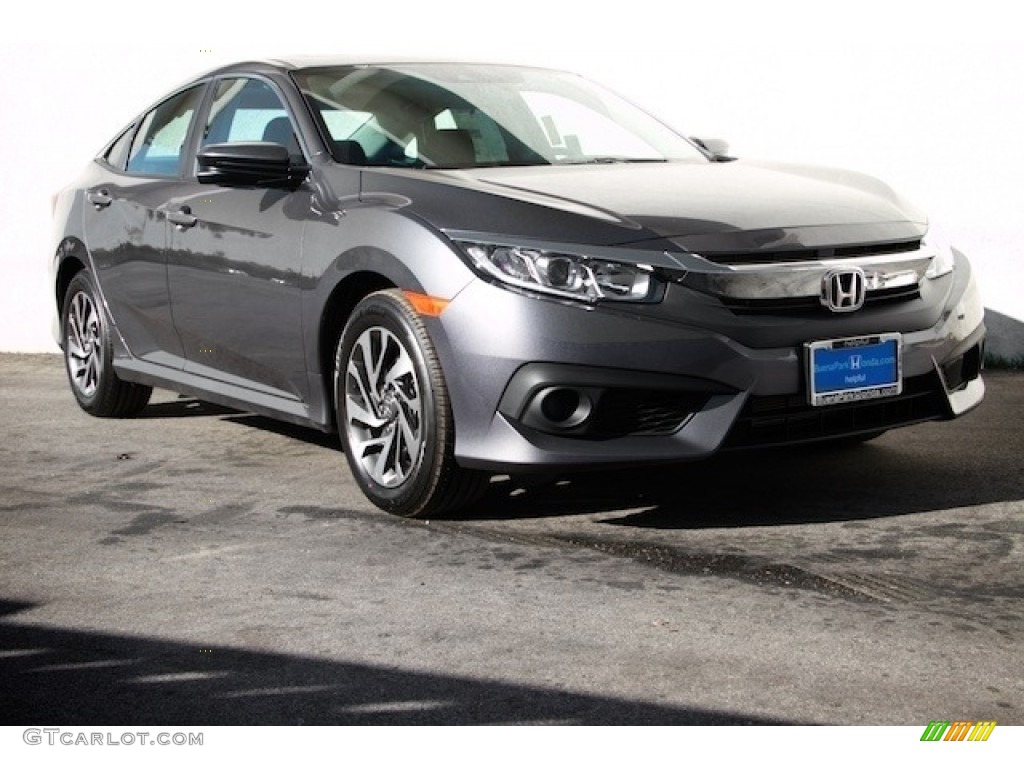 2016 Civic EX Sedan - Modern Steel Metallic / Gray photo #1