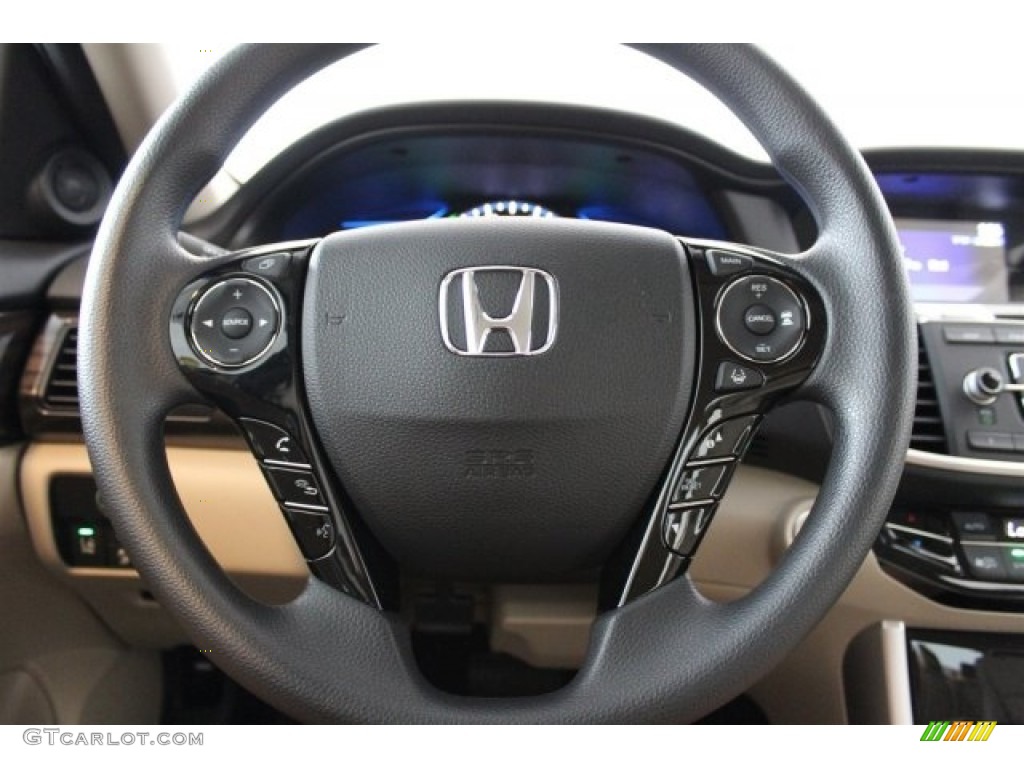 2017 Honda Accord Hybrid Sedan Ivory Steering Wheel Photo #115046828