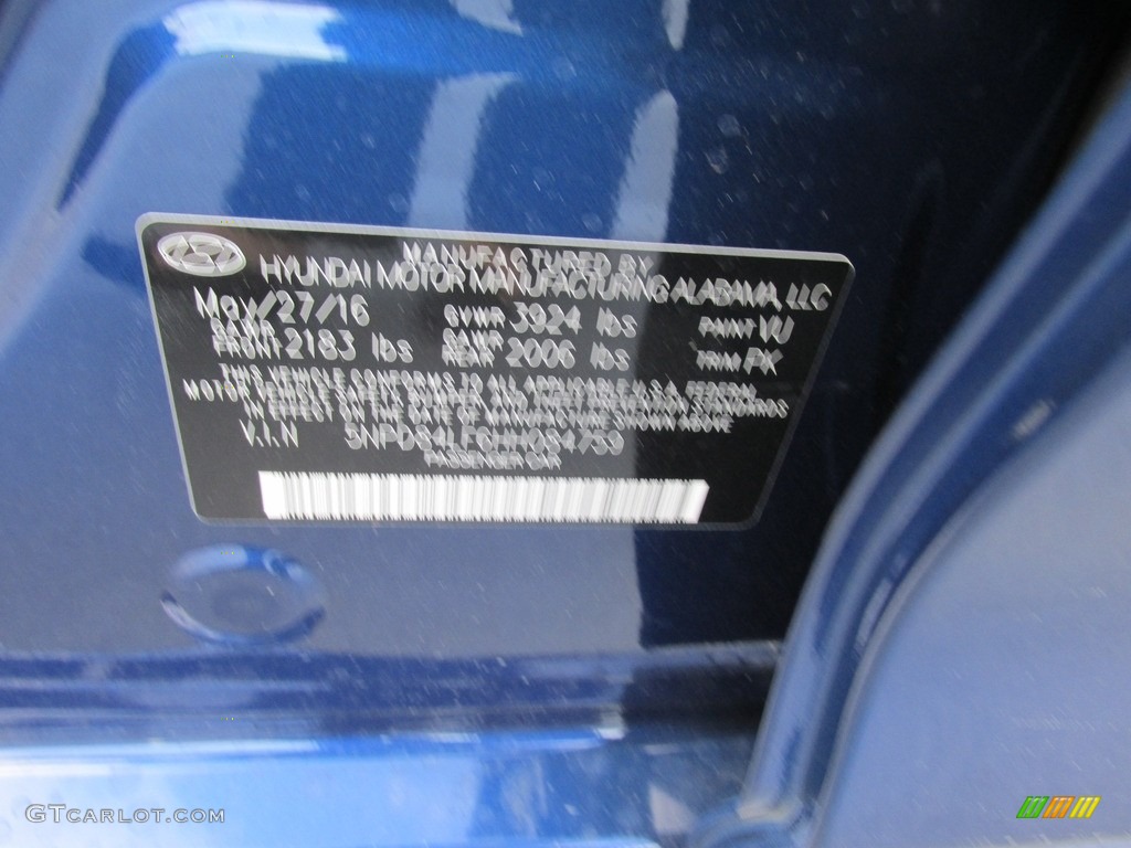 2017 Elantra SE - Lakeside Blue / Gray photo #31