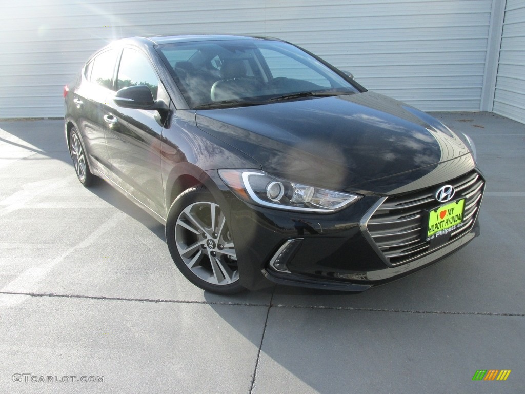 2017 Elantra Limited - Black / Black photo #2