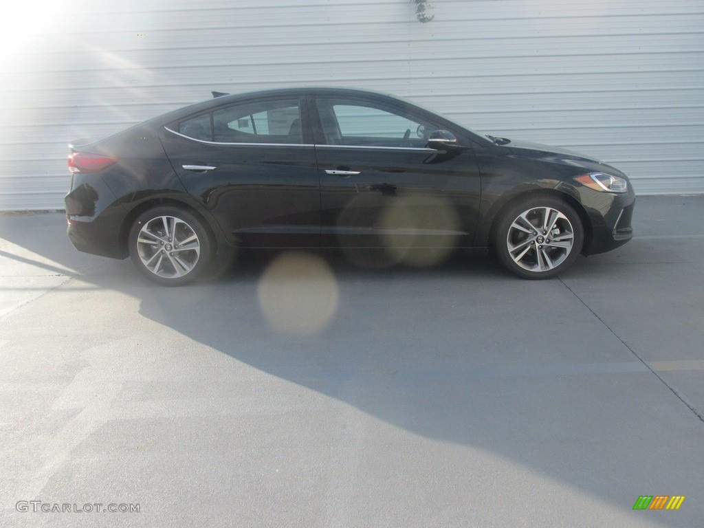 2017 Elantra Limited - Black / Black photo #3