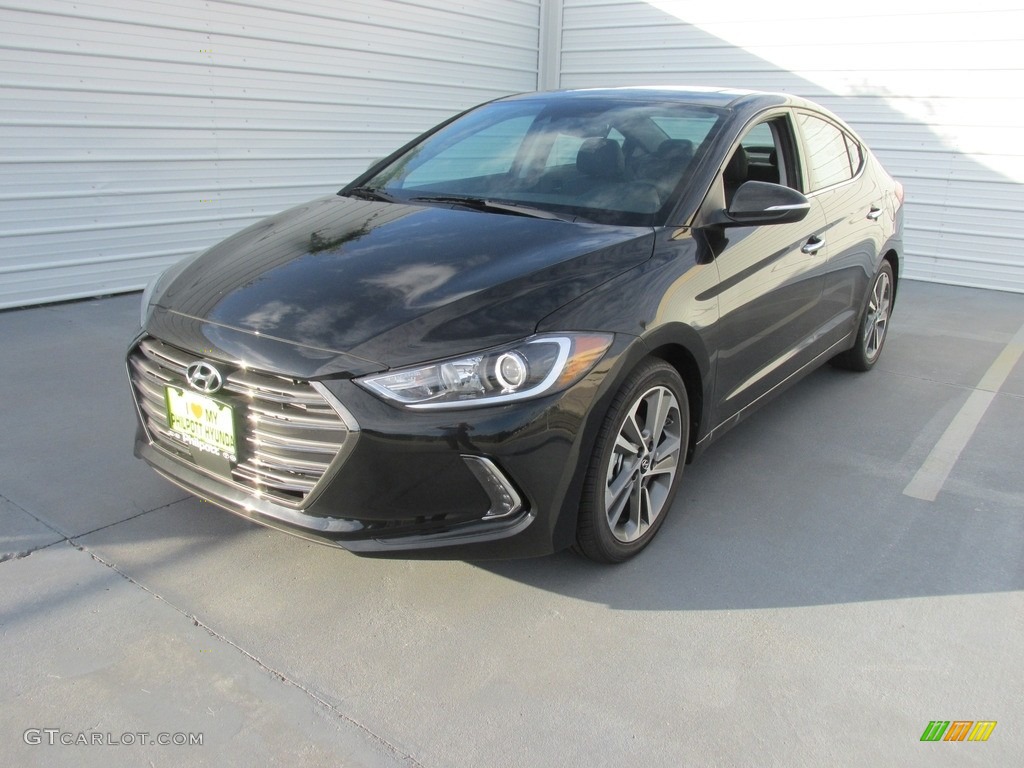 2017 Elantra Limited - Black / Black photo #7