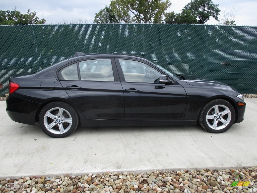 2013 3 Series 328i xDrive Sedan - Jet Black / Venetian Beige photo #2