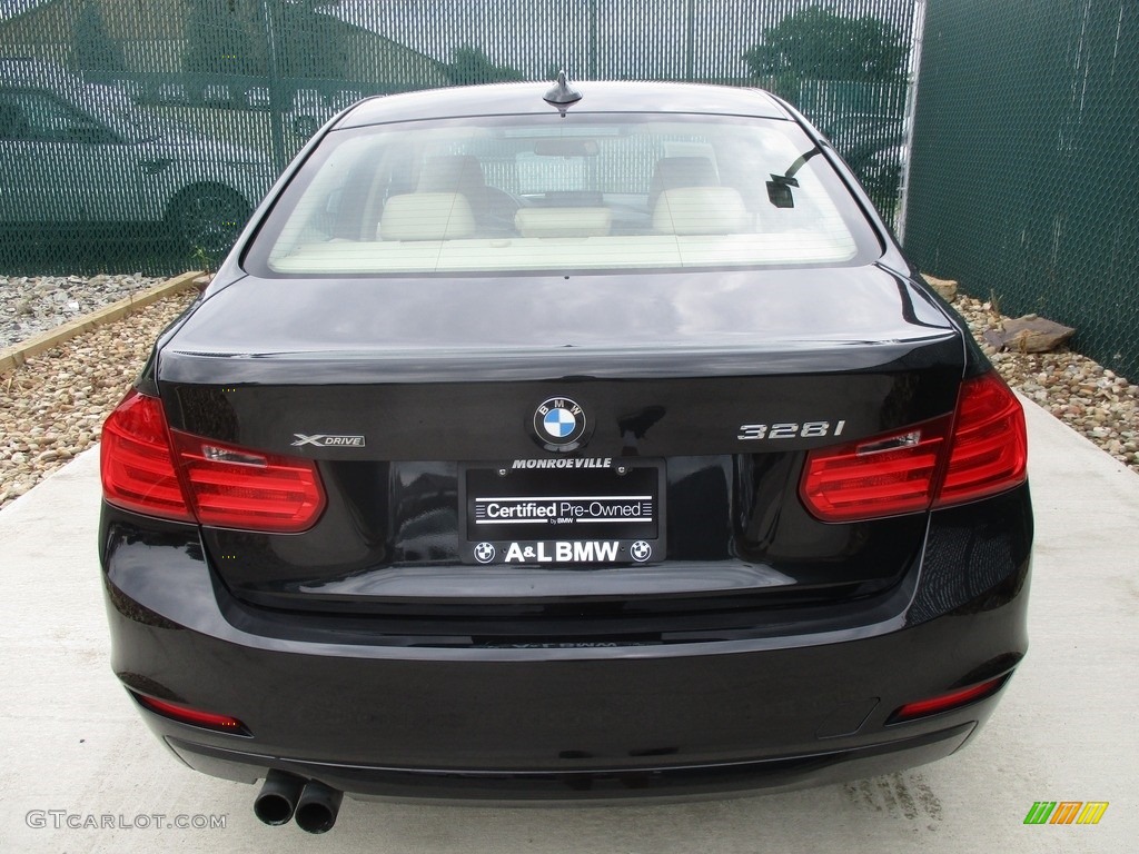 2013 3 Series 328i xDrive Sedan - Jet Black / Venetian Beige photo #9