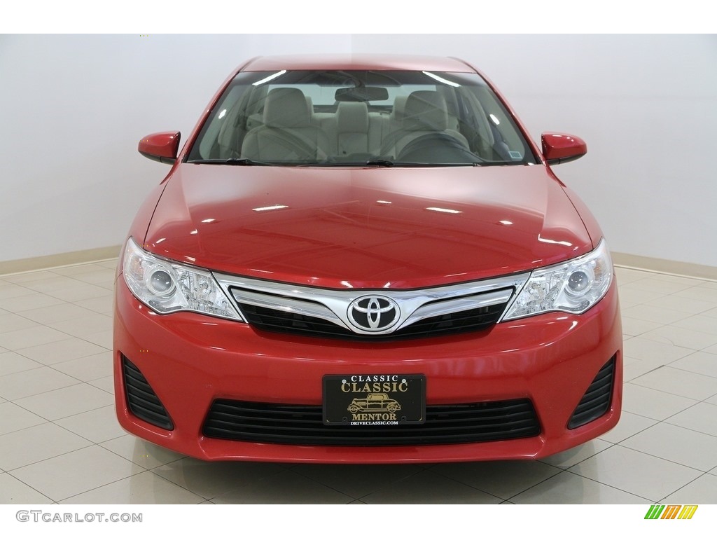 2013 Camry LE - Barcelona Red Metallic / Ivory photo #2
