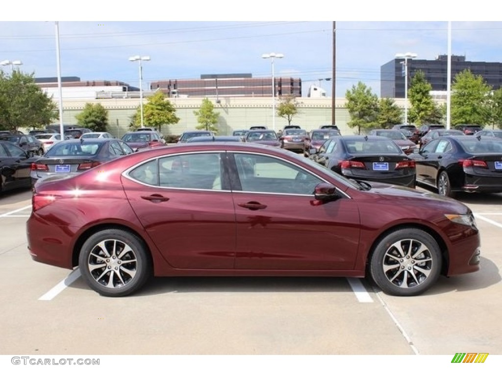 2017 TLX Technology Sedan - Basque Red Pearl II / Parchment photo #8