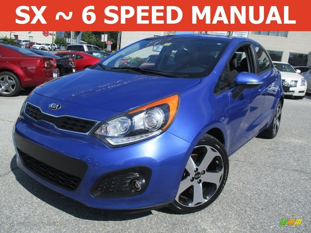 2013 Rio EX 5-Door - Electronic Blue / Black photo #1
