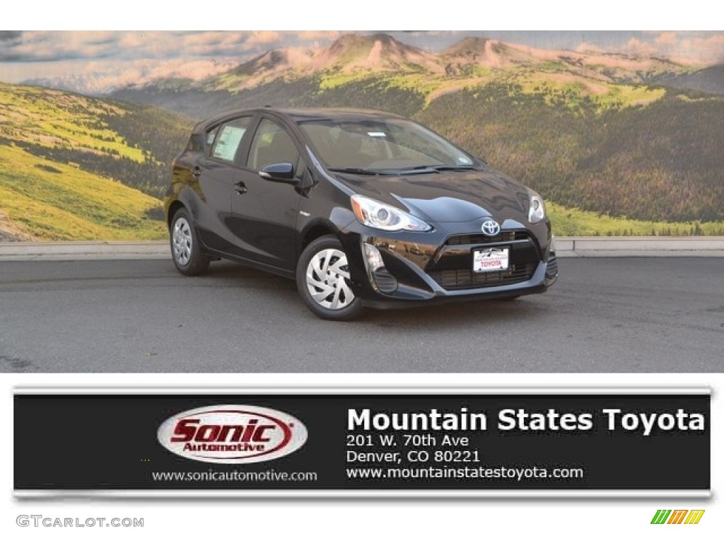 2016 Prius c Two - Black Sand Pearl / Black photo #1