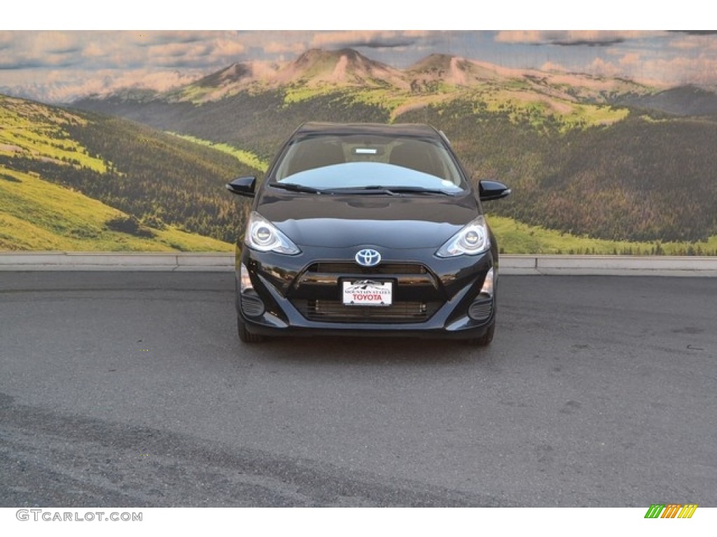 2016 Prius c Two - Black Sand Pearl / Black photo #2